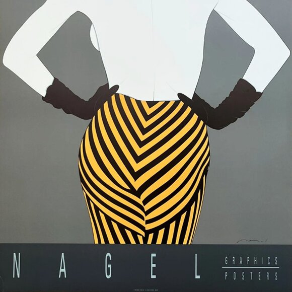1990s Gorgeous Patrick Nagel Art Poster by Nagel Studio Inc. Made in USA - Picture 4 of 6